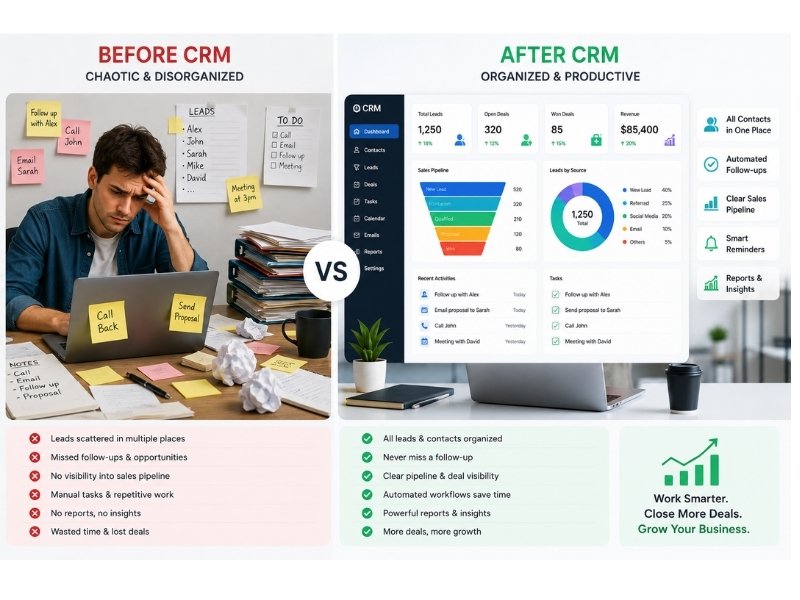 free CRM dashboard interface