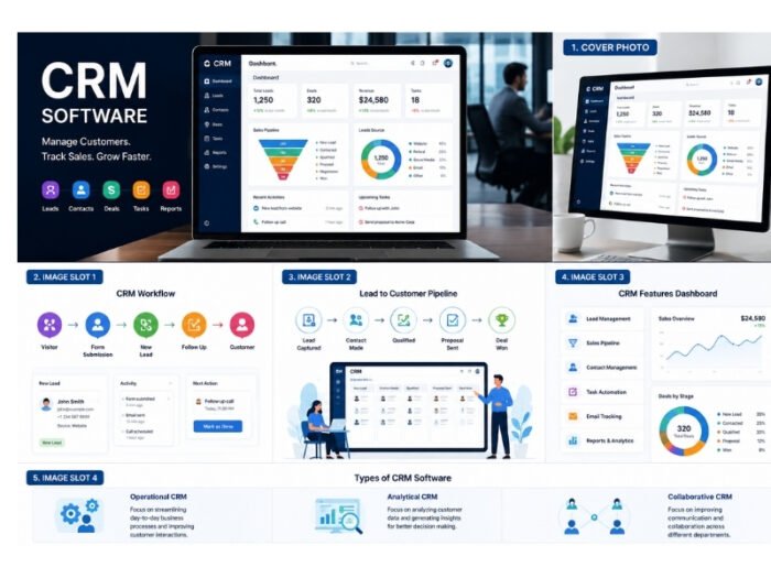 CRM software dashboard interface
