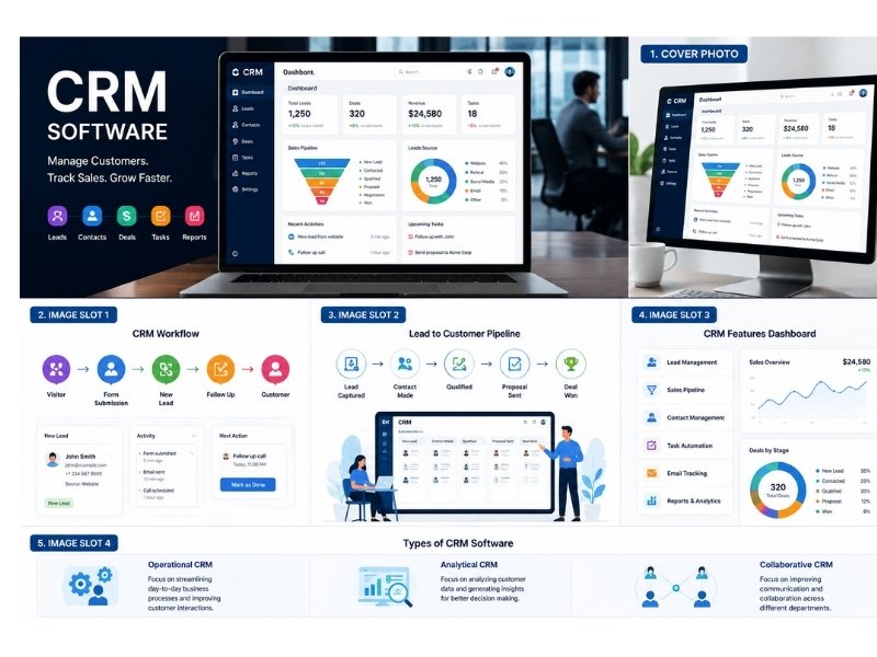 CRM software dashboard interface