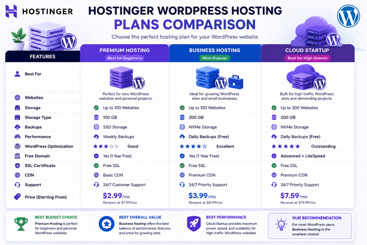 WordPress website performance and hosting optimization illustration